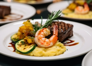 Catered surf and turf Inspired Events